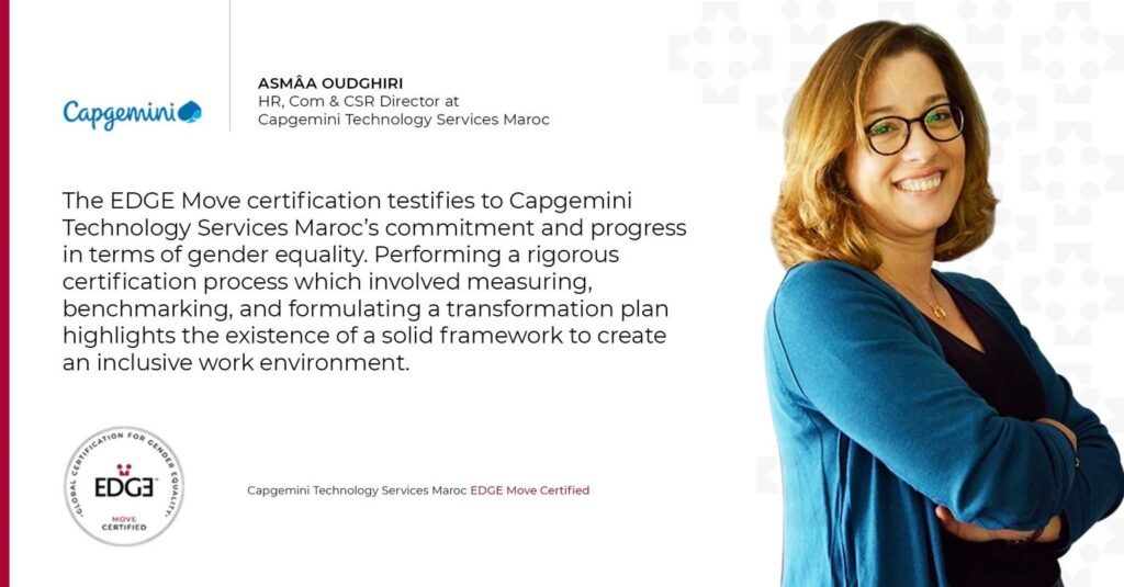 Quote and photo of Asmaa Oudghiri working at Capgemini