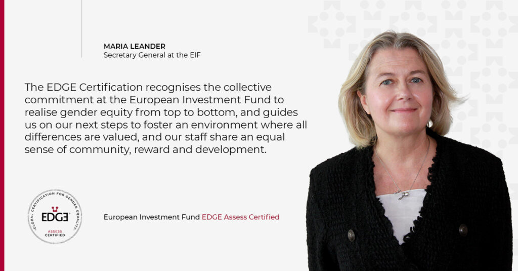 Quote and photo of Maria Leander working at European Investment Found