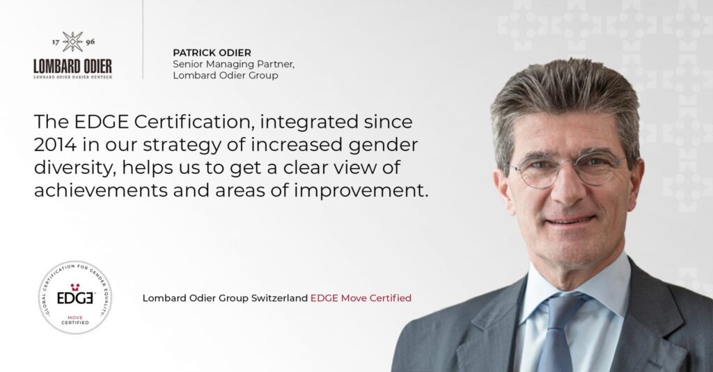 Quote, image of Patrick Odier and Lombard Odier logo